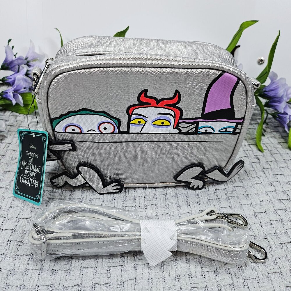 Disney Nightmare Before Christmas Lock Shock Barrel Bath Tub Crossbody Bag Purse